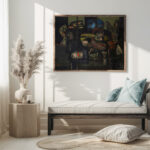 Old man looking into a room 1944 Jankel Adler 5 mockup