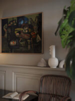 Old man looking into a room 1944 Jankel Adler video mockup