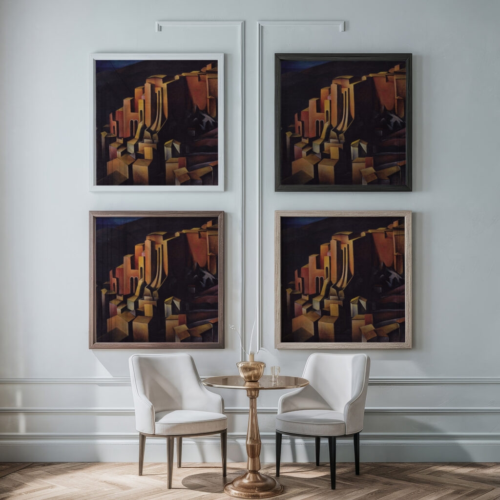 Olevano 1924 Alexander Kanoldt framed posters mockup