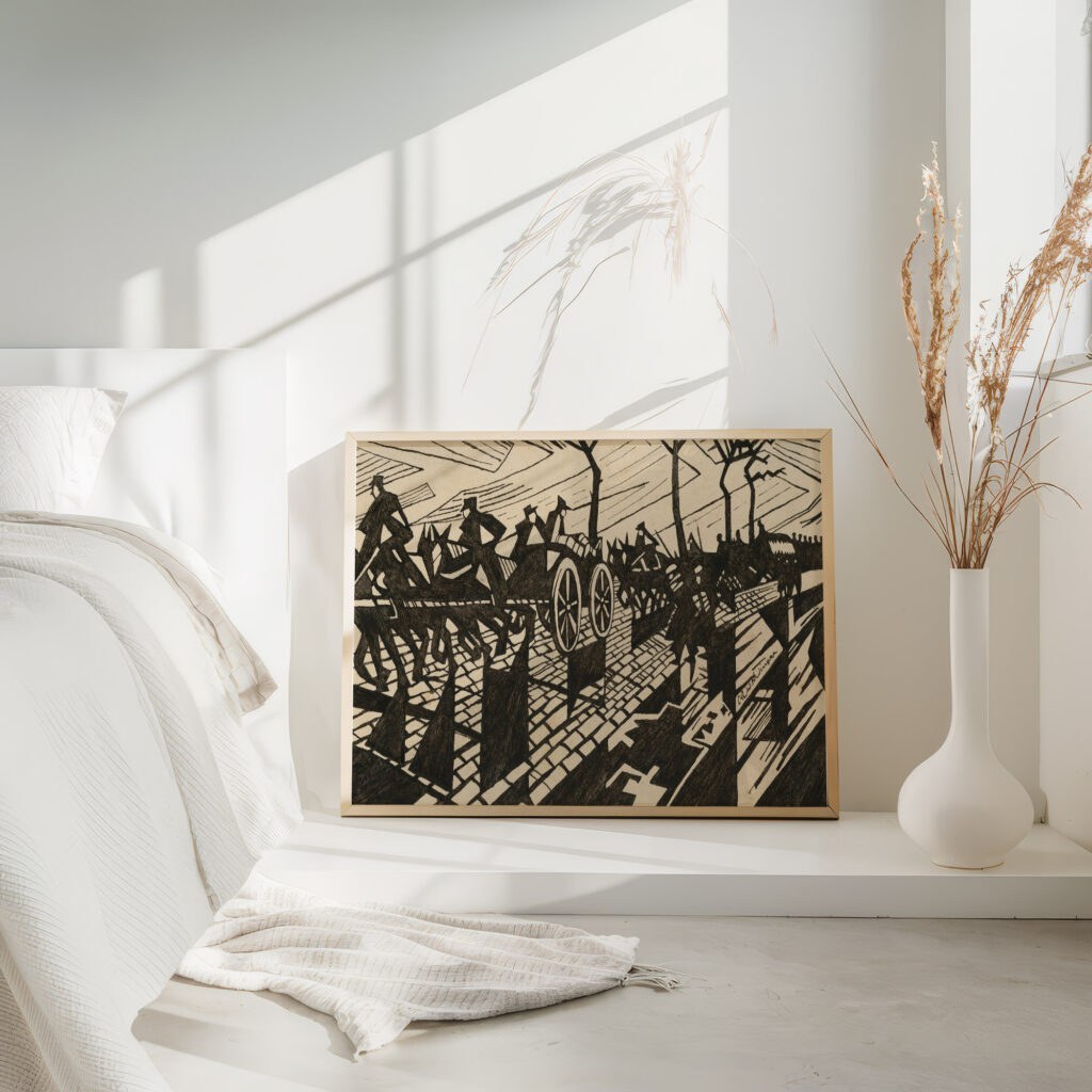 On the Road to Ypres 1916 Christopher R. W. Nevinson 4 mockup