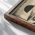 On the river 1924 Mikulas Galanda close up dark wood mockup