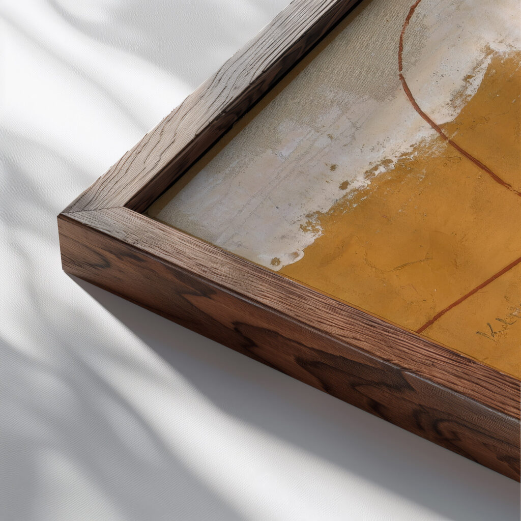 One Who Understands 1934 Paul Klee close up dark wood mockup