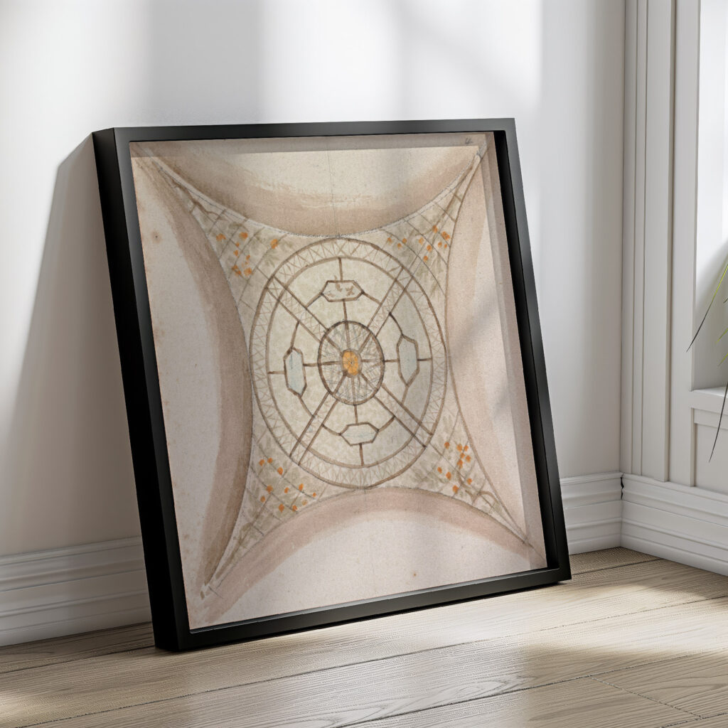 One of Four Sketches of Ceilings in the Vatican Gallery 1777 to 1778 Henry Swinburne 4 mockup