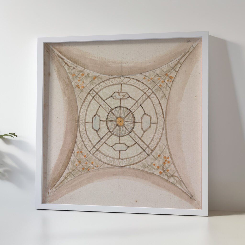 One of Four Sketches of Ceilings in the Vatican Gallery 1777 to 1778 Henry Swinburne 5 mockup