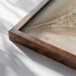 One of Four Sketches of Ceilings in the Vatican Gallery 1777 to 1778 Henry Swinburne close up dark wood mockup