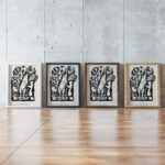 Ontwerp boekillustratie voor Alexander Cohens Van Anarchie tot Monarchie Haan 1891 Leo Gestel framed posters mockup