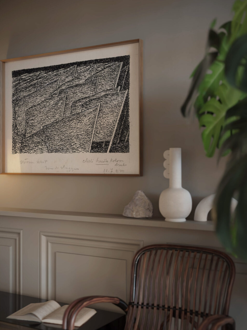 Ontwerp boekillustratie voor Alexander Cohens Van Anarchist tot Monarchist Rode Vlaggen 1891 Leo Gestel video mockup