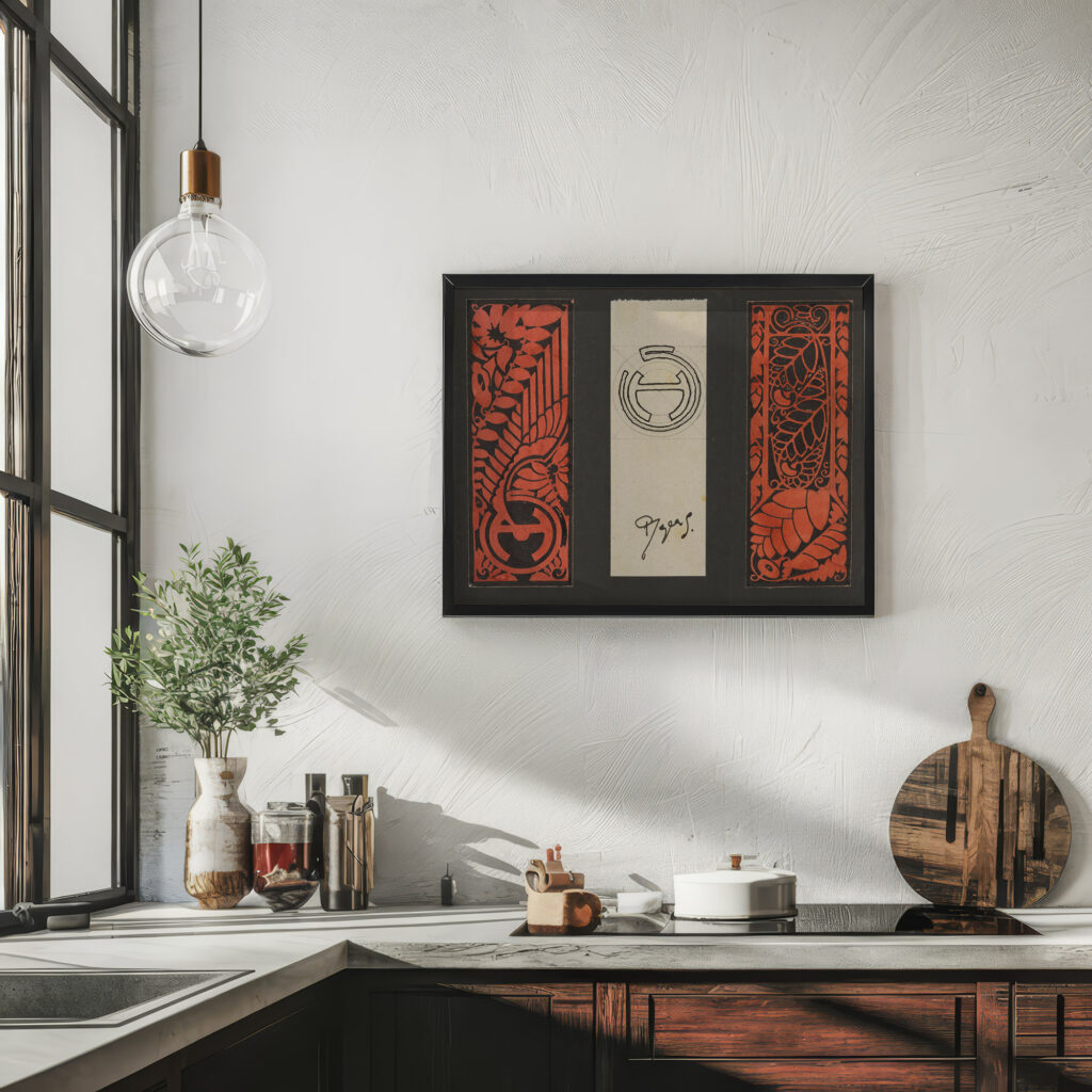 Ontwerp met decoratieve panelen 1906 Reijer Stolk 6 mockup