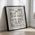 Ontwerp met een kruis 1874 Carel Adolph Lion Cachet 4 mockup