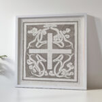 Ontwerp met een kruis 1874 Carel Adolph Lion Cachet 5 mockup