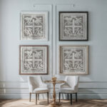 Ontwerp met een kruis 1874 Carel Adolph Lion Cachet framed posters mockup