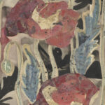 Ontwerp met papavers voor de rand van het wandtapijt Gezicht op de Ponte Vecchio te Florence 1925 Carel Adolph Lion Cachet 8 mockup