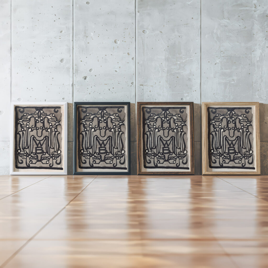 Ontwerp van een vignet voor de Wereldbibliotheek 1874 Carel Adolph Lion Cachet framed posters mockup