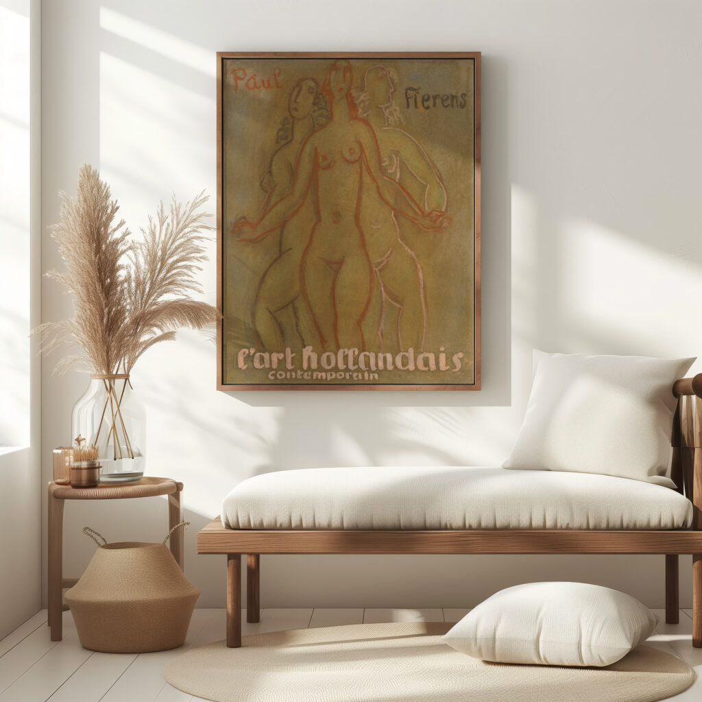 Ontwerp voor Paul Fierens ‘lArt Hollandais contemporain drie naakte vrouwen 1933 Leo Gestel 5 mockup