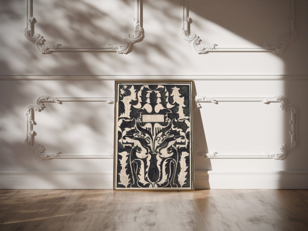 Ontwerp voor boekband voor Insulinde door D. Wouters en J. van Hulzen 1874 Carel Adolph Lion Cachet video mockup