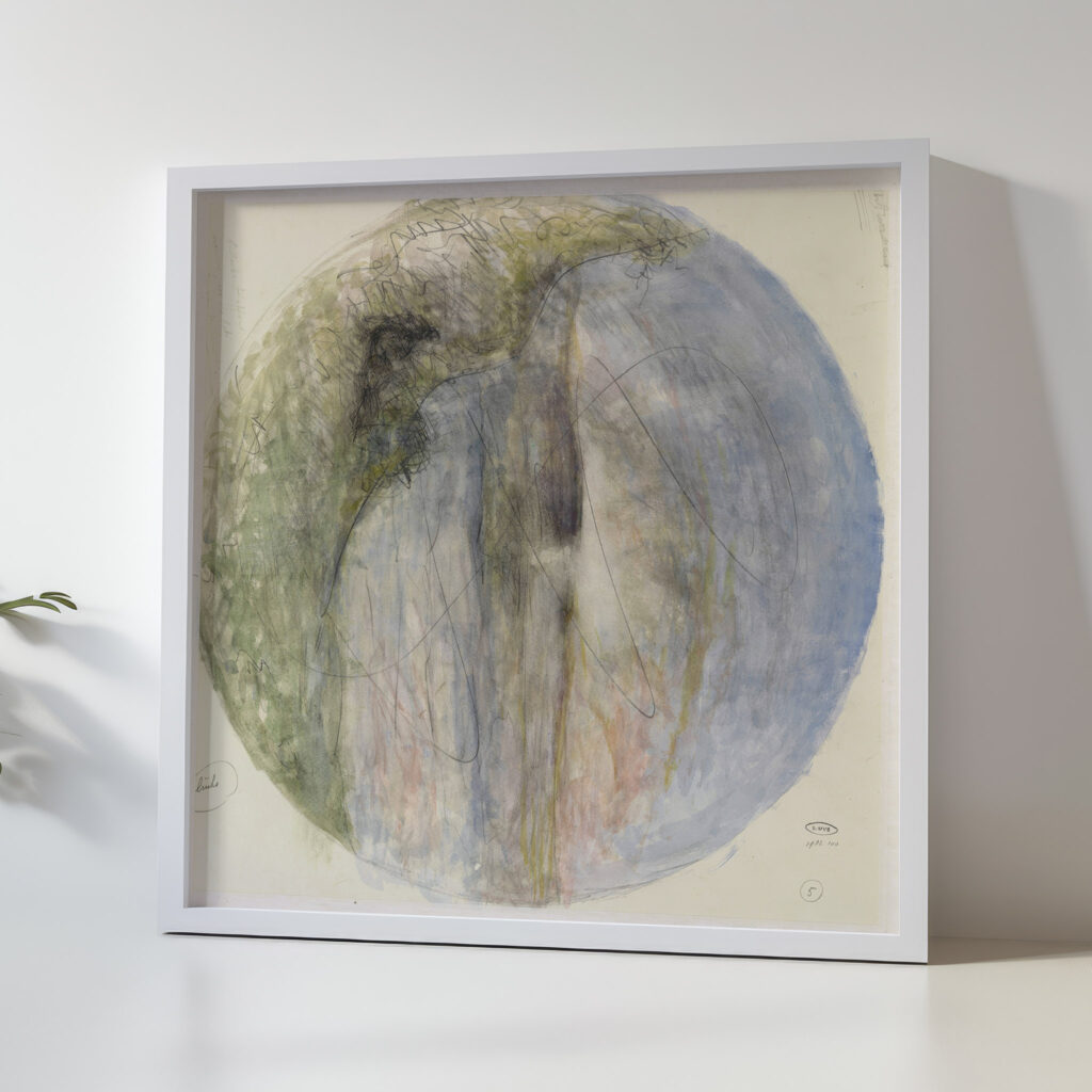 Ontwerp voor de aardewerkdecoratie op een schaal met een landschap 1920 Theo Colenbrander 5 mockup