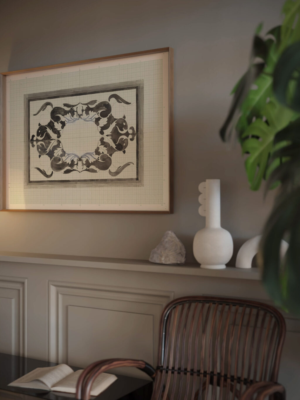 Ontwerp voor de ex libris van Carel Lion Cachet 1874 Carel Adolph Lion Cachet video mockup