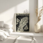 Ontwerp voor de omslag van ‘De Gemeenschap met een voorstelling van vlinders rond bladeren en bloemen vliegend 1891 Leo Gestel 4 mockup