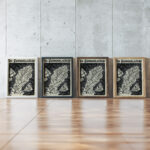 Ontwerp voor de omslag van ‘De Gemeenschap met een voorstelling van vlinders rond bladeren en bloemen vliegend 1891 Leo Gestel framed posters mockup