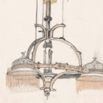 Ontwerp voor een bascule lamp 1874 Carel Adolph Lion Cachet 8 mockup