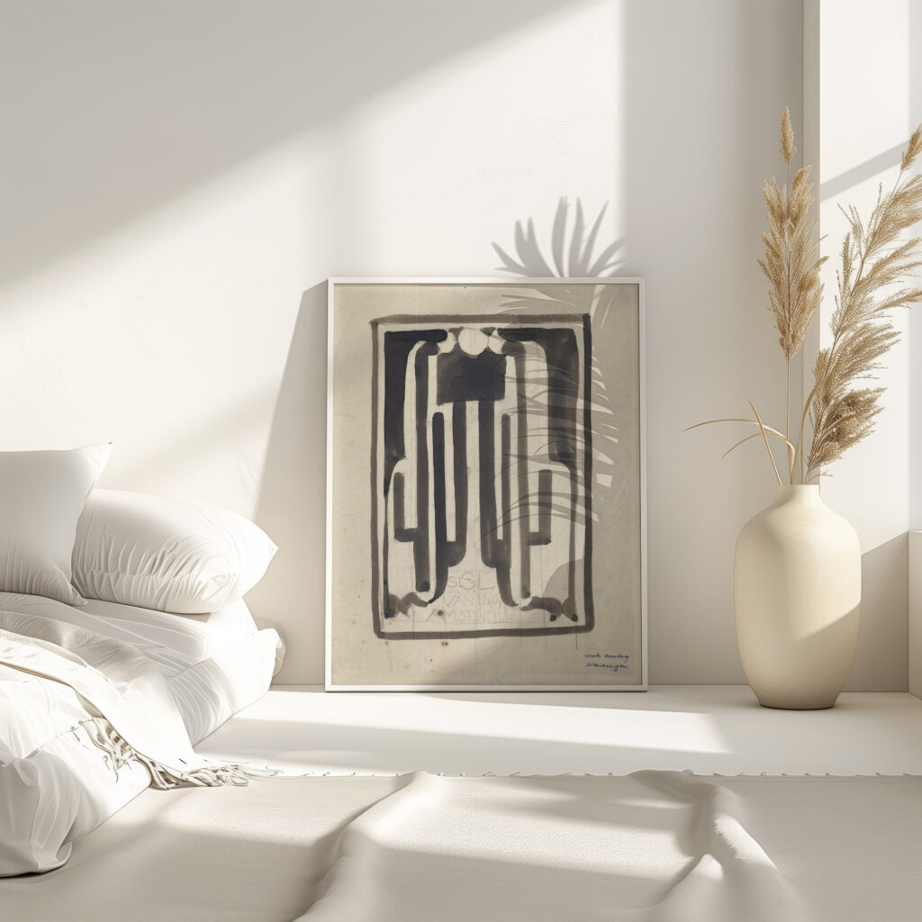 Ontwerp voor een boek uitgegeven door S.L. van Looy te Amsterdam 1874 Carel Adolph Lion Cachet 4 mockup