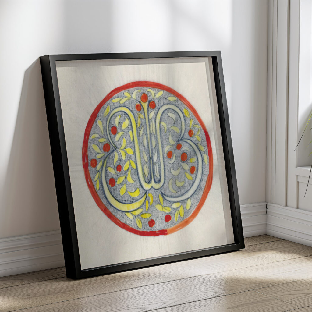 Ontwerp voor een bord met WB 1874 1945 Carel Adolph Lion Cachet 4 mockup