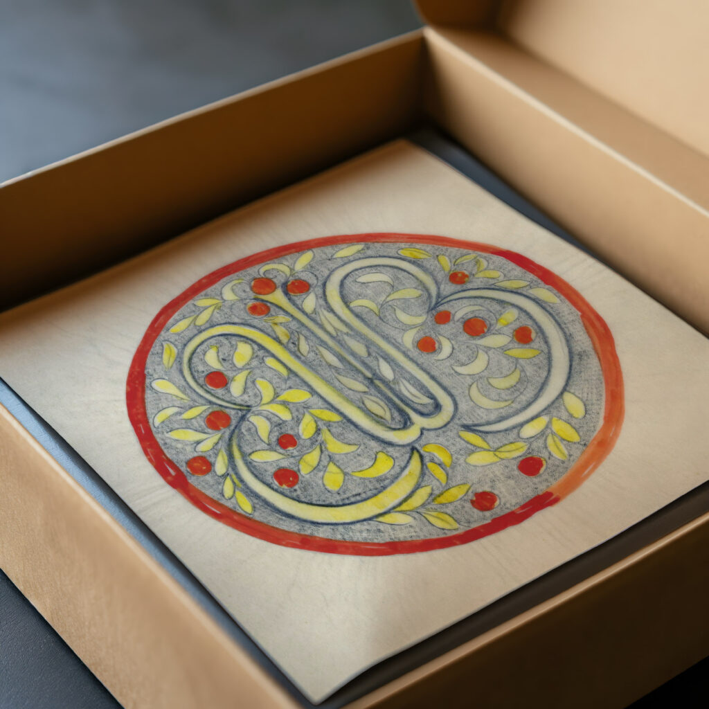 Ontwerp voor een bord met WB 1874 1945 Carel Adolph Lion Cachet video mockup