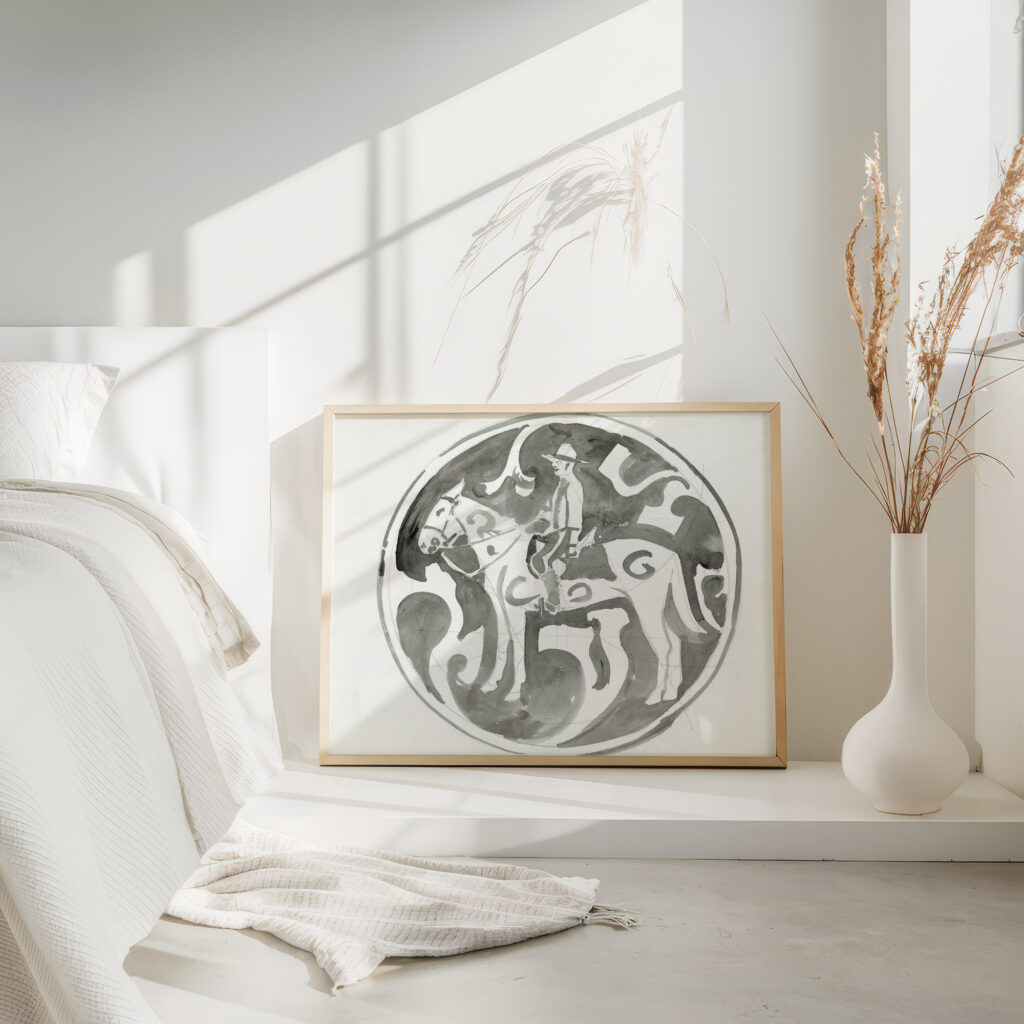 Ontwerp voor een bord met een Canadese mountie 1874 Carel Adolph Lion Cachet 4 mockup