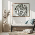 Ontwerp voor een bord met een Canadese mountie 1874 Carel Adolph Lion Cachet 5 mockup