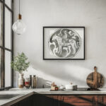 Ontwerp voor een bord met een Canadese mountie 1874 Carel Adolph Lion Cachet 6 mockup