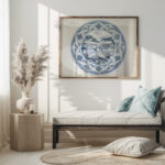 Ontwerp voor een bord met een tuingezicht 1874 Carel Adolph Lion Cachet 5 mockup