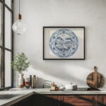 Ontwerp voor een bord met een tuingezicht 1874 Carel Adolph Lion Cachet 6 mockup