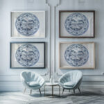 Ontwerp voor een bord met een tuingezicht 1874 Carel Adolph Lion Cachet framed posters mockup