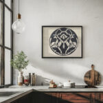 Ontwerp voor een bord met twee gestileerde dieren 1874 Carel Adolph Lion Cachet 6 mockup