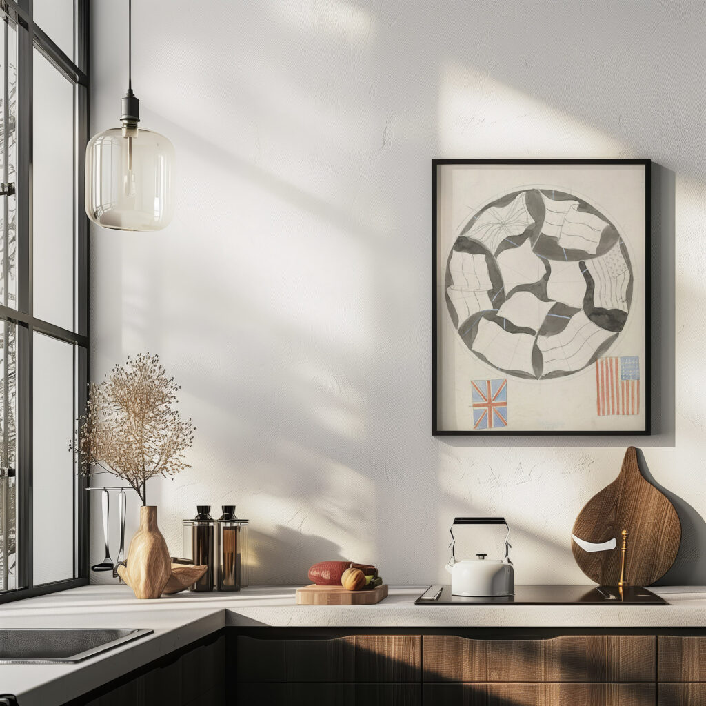 Ontwerp voor een bord met vlaggen 1874 Carel Adolph Lion Cachet 6 mockup