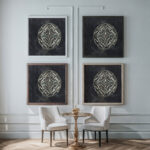 Ontwerp voor een broche 1874 Carel Adolph Lion Cachet framed posters mockup