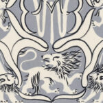 Ontwerp voor een ex libris met monogram en leeuwen 1874 Carel Adolph Lion Cachet 8 mockup