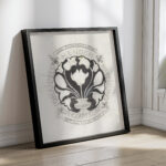 Ontwerp voor een ex libris van Johannes Henoch Neethling 1874 Carel Adolph Lion Cachet 4 mockup