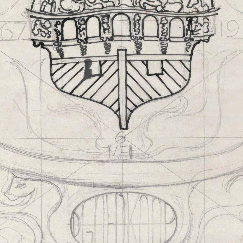 Ontwerp voor een ex libris voor D. Goedkoop 1874 Carel Adolph Lion Cachet 8 mockup