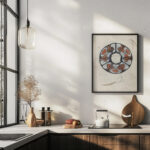 Ontwerp voor een gedenkbord met W en een wapenschild 1874 Carel Adolph Lion Cachet 6 mockup