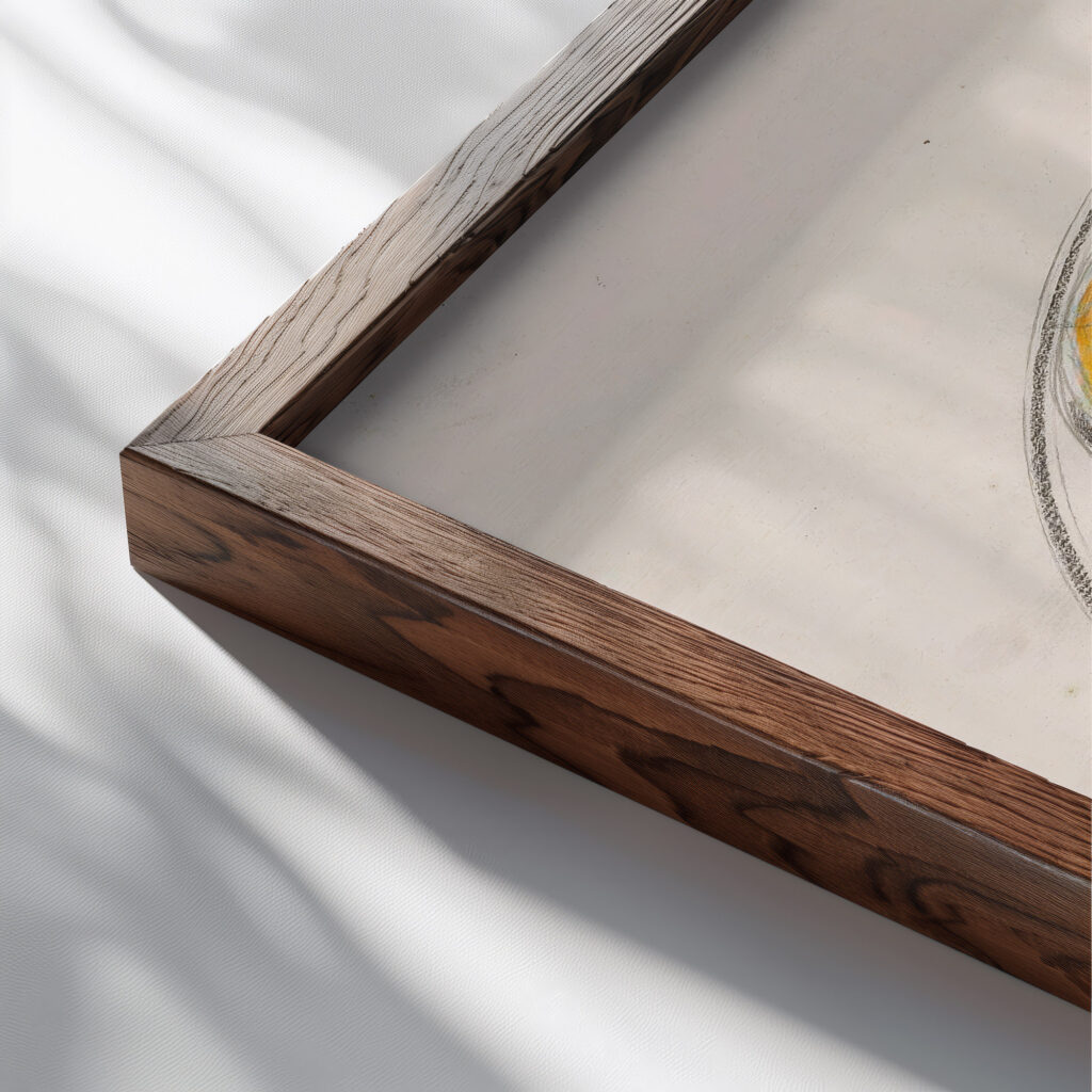 Ontwerp voor een gedenkbord ter gelegenheid van de inhuldiging van Koningin Wilhelmina 1898 Carel Adolph Lion Cachet close up dark wood mockup