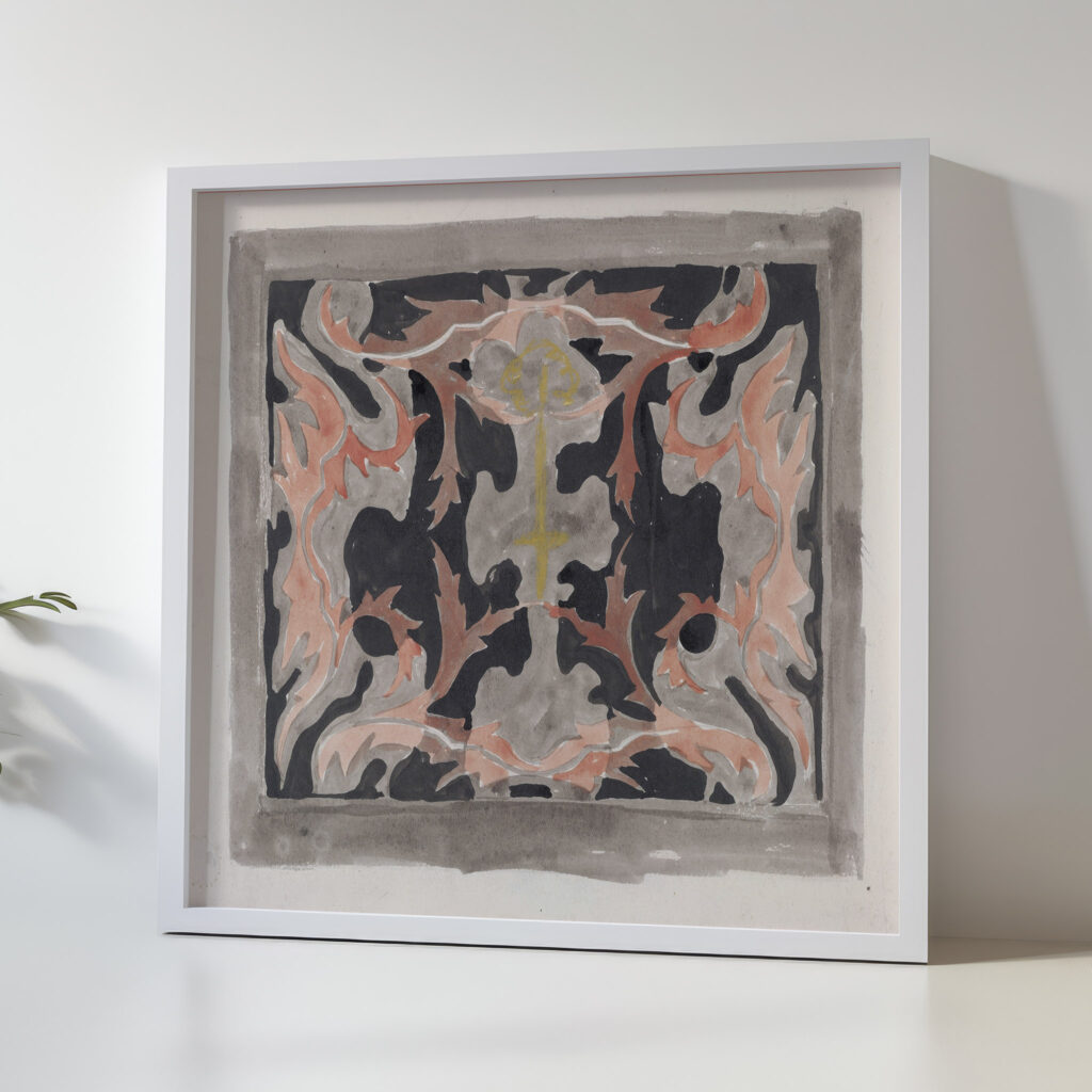Ontwerp voor een kleed 1874 Carel Adolph Lion Cachet 5 mockup