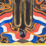 Ontwerp voor een postzegel met een gekroonde W 1939 Carel Adolph Lion Cachet 8 mockup