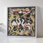 Ontwerp voor een tegeltableau met twee kamelen 1874 Carel Adolph Lion Cachet 5 mockup