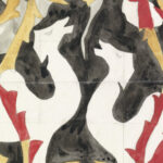 Ontwerp voor een tegeltableau met twee kamelen 1874 Carel Adolph Lion Cachet 8 mockup