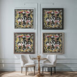 Ontwerp voor een tegeltableau met twee kamelen 1874 Carel Adolph Lion Cachet framed posters mockup