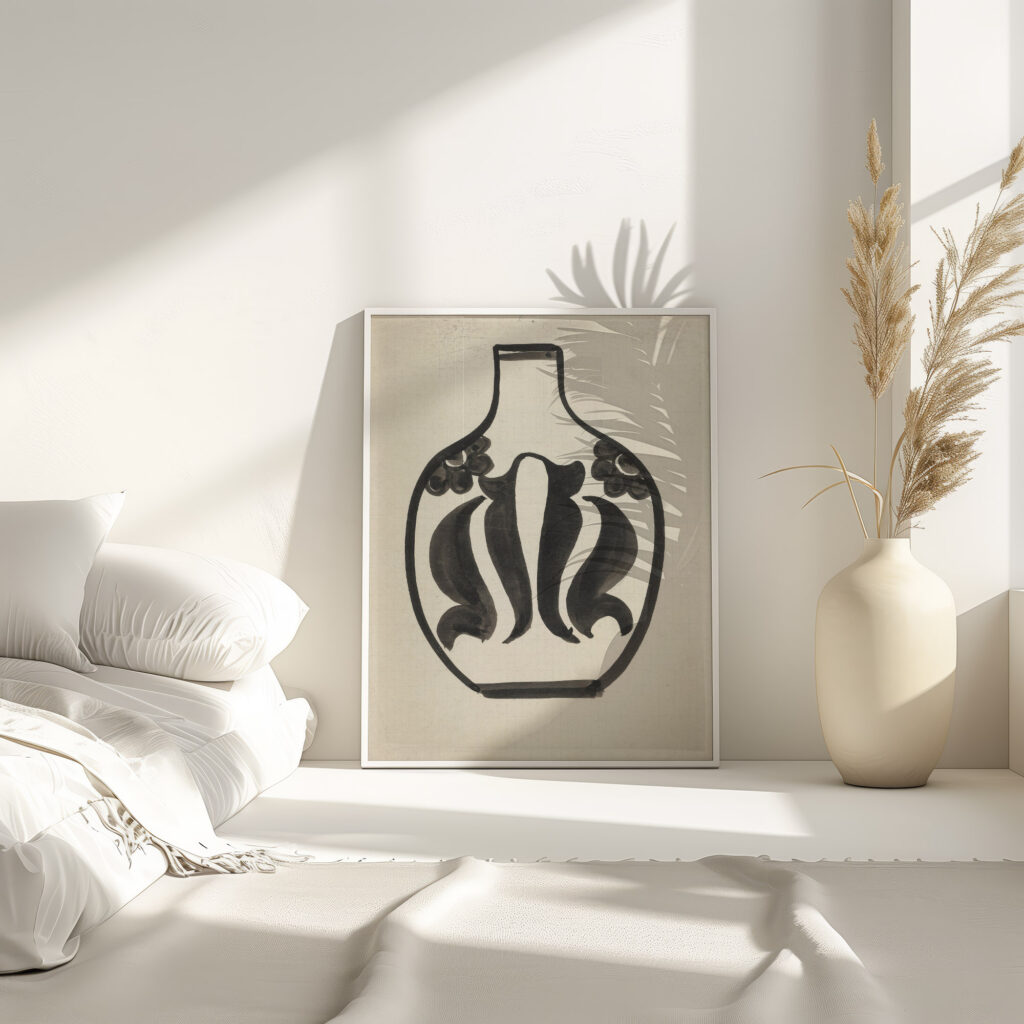 Ontwerp voor een vaas 1874 Carel Adolph Lion Cachet 4 mockup