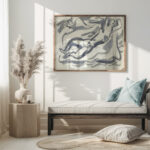 Ontwerp voor een vignet naakte vrouw en paard met op de achtergrond de zee 1891 Leo Gestel 5 mockup