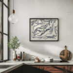 Ontwerp voor een vignet naakte vrouw en paard met op de achtergrond de zee 1891 Leo Gestel 6 mockup