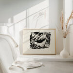 Ontwerp voor een vignet schelp en meeuw 1891 Leo Gestel 4 mockup